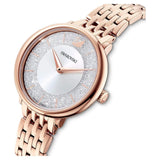 Swarovski Crystalline Chic Analog Silver Dial Rose Gold Steel Strap Watch for Women - 5544590