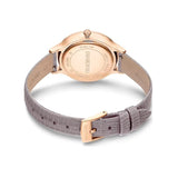 Swarovski Octea Nova Beige Dial Grey Leather Strap Watch for Women - 5649999