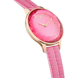 Swarovski Octea Nova Pink Dial Pink Leather Strap Watch for Women - 5650030