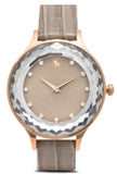 Swarovski Octea Nova Beige Dial Grey Leather Strap Watch for Women - 5649999