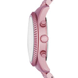 Michael Kors Lexington Chronograph Pink Dial Pink Steel Strap Watch for Women - MK8792