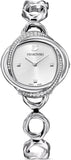 Swarovski Crystal Flower Silver Dial Silver Steel Strap Watch for Women - 5547622