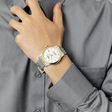 Jam Tangan Pria Tissot Le Locle Powermatic 80 Silver Dial Two Tone Steel Strap - T006.407.22.033.01