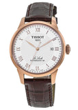 Tissot Le Locle Powermatic 80 Silver Dial Brown Leather Strap Jam Tangan Untuk Pria - T006.407.36.033.00