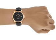 Tissot Le Locle Powermatic 80 Black Dial Black Leather Strap Watch For Men - T006.407.36.053.00