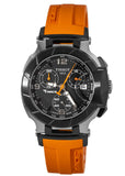 Tissot T Race Chronograph Black Dial Orange Rubber Strap Watch for Women - T048.217.27.057.00