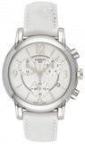 Tissot Dressport Chronograph Mother of Pearl Dial White Leather Strap Watch for Women - T050.217.17.117.00