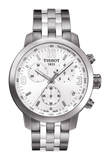 Tissot PRC 200 Chronograph Quartz Silver Dial Silver Steel Strap Jam Tangan Untuk Pria - T055.417.11.037.00