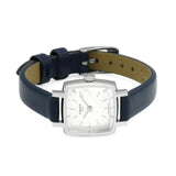 Tissot Lovely Square Silver Dial Jam Tangan Tali Kulit Biru Untuk Wanita - T058.109.16.031.00