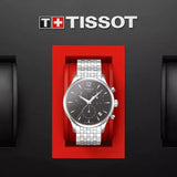 Jam Tangan Pria Tissot T Classic Tradition Chronograph Dial Hitam Tali Baja Perak - T063.617.11.067.00