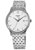 Tissot T Classic Tradition Jam Tangan Tali Baja Perak Dial Putih Untuk Pria - T063.610.11.037.00