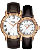 Tissot T Classic Carson Jam Tangan Tali Kulit Coklat Dial Putih Untuk Pria - T085.410.36.013.00