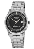 Jam Tangan Pria Tissot Luxury Powermatic 80 Dial Hitam dengan Tali Baja Perak - T086.407.11.051.00