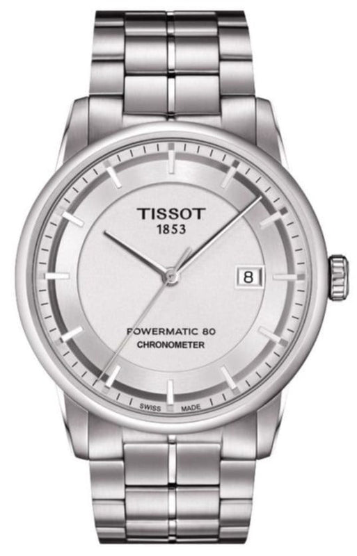 Tissot Luxury Powermatic 80 Silver Dial Silver Steel Strap Jam Tangan Untuk Pria - T086.408.11.031.00