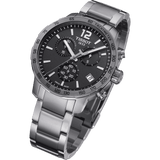 Tissot Quickster Chronograph Jam Tangan Tali Baja Perak Dial Hitam Untuk Pria - T095.417.11.067.00