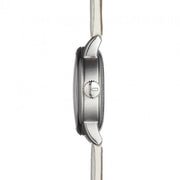 Tissot Chemin Des Tourelles Powermatic 80 Lady White Dial White Leather Strap Watch For Women - T099.207.16.116.00
