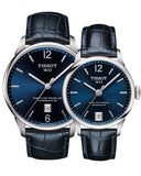 Tissot Chemin Des Tourelles Powermatic 80 Blue Dial Blue Leather Strap Watch for Men - T099.407.16.047.00