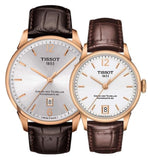 Jam Tangan Tissot Chemin Des Tourelles Powermatic 80 Lady Silver Dial Brown Leather Strap Untuk Wanita - T099.207.36.037.00