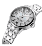 Jam Tangan Tissot Chemin Des Tourelles Powermatic 80 Helvetic Silver Dial Silver Steel Strap Untuk Wanita - T099.207.11.116.00