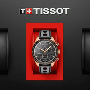 Tissot PRS 516 Chronograph Black Dial Black Leather Strap Watch For Men - T100.417.36.051.00