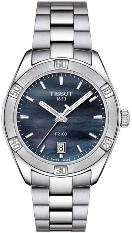 Tissot PR 100 Sport Chic Mother of Pearl Dial Watch Wanita - T101.910.11.121.00