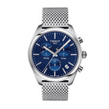 Tissot PR 100 Chronograph Blue Dial Silver Mesh Bracelet Watch for Men - T101.417.11.041.00