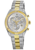 Tissot PR 100 Sport Chic Chronograph Silver Dial Two Tone Steel Strap Jam Tangan Untuk Wanita - T101.917.22.031.00