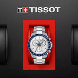 Tissot V8 Quartz T Sport Chronograph Jam Tangan Tali Baja Perak Dial Putih Untuk Pria - T106.417.11.031.00