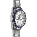 Tissot V8 Quartz T Sport Chronograph Jam Tangan Tali Baja Perak Dial Putih Untuk Pria - T106.417.11.031.00