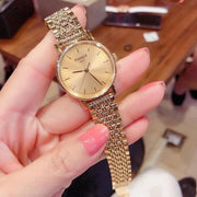 Tissot T Classic Everytime Desire Small Gold Dial Gold Mesh Bracelet Watch For Women - T109.210.33.021.00