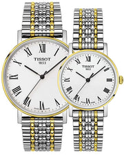 Tissot Everytime Medium White Dial Two Tone Mesh Bracelet Watch For Men - T109.410.22.033.00
