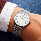Tissot T Classic Everytime White Dial Jam Tangan Gelang Jaring Perak Untuk Pria - T109.410.11.033.00