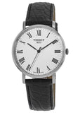 Tissot Everytime Medium White Dial Jam Tangan Tali Kulit Hitam Untuk Pria - T109.410.16.033.01