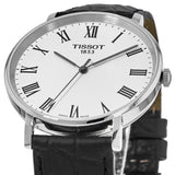 Tissot Everytime Medium White Dial Jam Tangan Tali Kulit Hitam Untuk Pria - T109.410.16.033.01