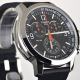 Tissot PRC 200 Chronograph Black Dial Black Rubber Strap Watch for Men - T114.417.17.057.00