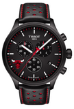 Tissot T Sport Chrono XL NBA Teams Special Chicago Bulls Edition Black Dial Black Leather Strap Watch for Men - T116.617.36.051.00