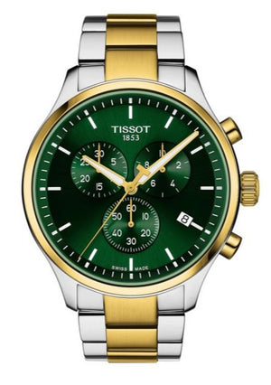 Tissot T Sport Chrono XL Classic Green Dial Two Tone Steel Strap Watch for Men - T116.617.22.091.00