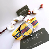 Gucci G Timeless Quartz Yellow & Purple Dial Yellow & Purple NATO Strap Watch For Men - YA1264069