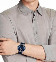 Tissot Carson Premium Blue Dial Blue Leather Strap Watch For Men - T122.410.16.043.00