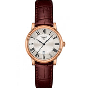 Tissot T Classic Carson Premium White Dial Brown Leather Strap Watch for Women - T122.207.36.033.00