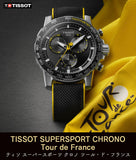 Tissot T Sport Supersport Chrono Tour De France Black Dial Black Nylon Strap Watch for Men - T125.617.17.051.00