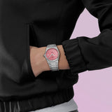 Tissot PRX Quartz Pink Dial Silver Steel Strap Watch for Women - T137.210.11.331.00