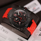 Tissot T Race Chronograph Black Dial Red Rubber Strap Watch For Men - T141.417.37.057.01