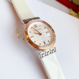 Versace Greca White Dial White Leather Strap Watch for Women - VELW00120
