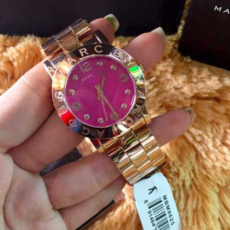 MARC JACOBS Amy Rose Gold Tone Multicolor Gemstone Bracelet Watch MBM3148 Marc Jacobs Amy Dexter Rose Gold Dial Rose Gold Steel Strap  main image 2