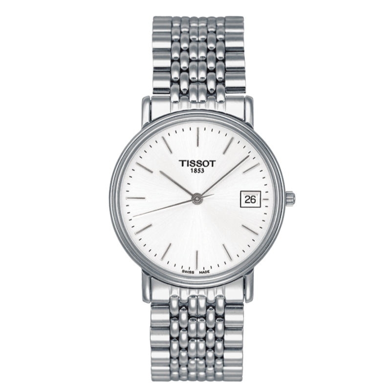 Tissot T Classic Desire Silver Dial Silver Mesh Bracelet Watch for Men