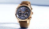 Guess Persuit Chronograph Blue Dial Brown Leather Strap Watch for Men - W0500G1