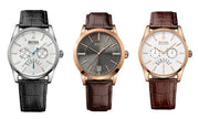 Hugo Boss Ikon Chronograph White Dial Brown Leather Strap Watch for Men - 1513175
