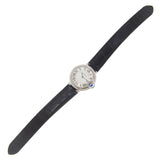 Cartier Ballon Bleu De Cartier Silver Dial Black Leather Strap Watch for Women - WSBB0034