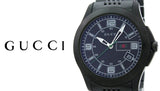 Gucci G Timeless Black Dial Black Steel Strap Watch For Men - YA126202